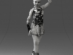 ice skating girl 0158 Model 3D