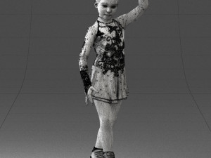 ice skating girl 0158 Model 3D