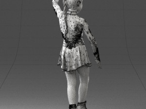 ice skating girl 0158 Model 3D