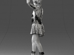 ice skating girl 0158 Model 3D