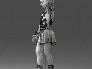 ice skating girl 0158 Model 3D