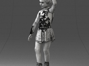 ice skating girl 0158 Model 3D