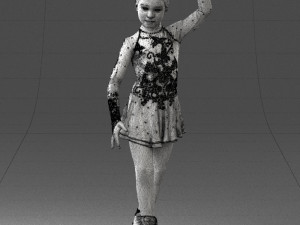 ice skating girl 0158 Model 3D