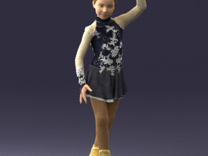 ice skating girl 0158 3d print ready Modelo de Impressão 3D