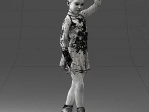 000492 Young Figure Skater Girl Realistic Child Character 3d print ready 3D Print Model
