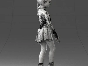 000492 Young Figure Skater Girl Realistic Child Character 3d print ready 3D Print Model