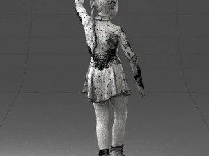 000492 Young Figure Skater Girl Realistic Child Character 3d print ready 3D Print Model