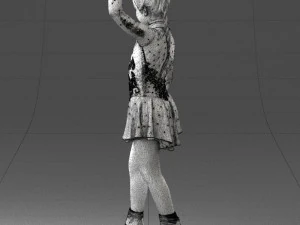 000492 Young Figure Skater Girl Realistic Child Character 3d print ready 3D Print Model
