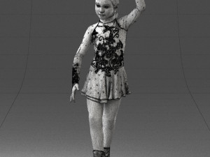ice skating girl 0158 3d print ready 3D 프린트 모델