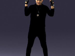 man in black clothes 0197 3D Model