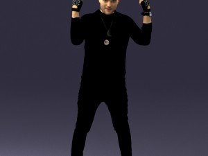 man in black clothes 0197 3D Модель