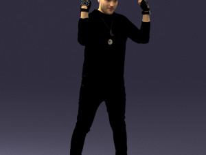 man in black clothes 0197 3D Модель