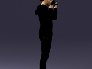 man in black clothes 0197 3D Модель