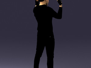 man in black clothes 0197 3D Модель