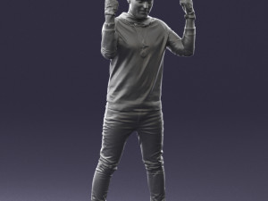 man in black clothes 0197 3d print ready 3D 프린트 모델