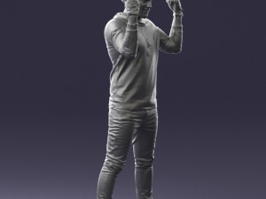 man in black clothes 0197 3d print ready 3D 프린트 모델
