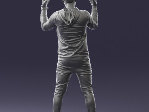 man in black clothes 0197 3d print ready 3D 프린트 모델