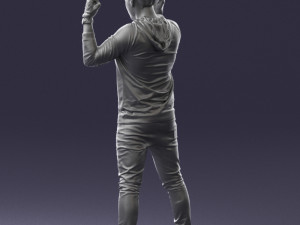 man in black clothes 0197 3d print ready 3D 프린트 모델