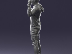 man in black clothes 0197 3d print ready 3D 프린트 모델