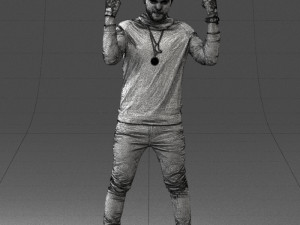 man in black clothes 0197 3d print ready 3D 프린트 모델