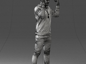 man in black clothes 0197 3d print ready 3D 프린트 모델