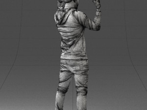 man in black clothes 0197 3d print ready 3D 프린트 모델