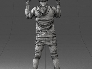 man in black clothes 0197 3d print ready 3D 프린트 모델
