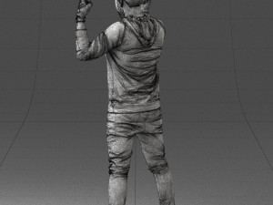 man in black clothes 0197 3d print ready 3D 프린트 모델