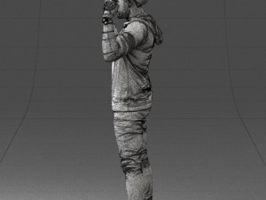 man in black clothes 0197 3d print ready 3D 프린트 모델
