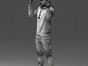 man in black clothes 0197 3d print ready 3D 프린트 모델