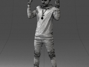man in black clothes 0197 3d print ready 3D 프린트 모델
