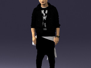 man n black dress 0205 3D Model
