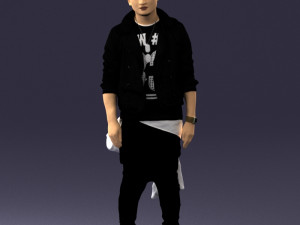 man n black dress 0205 3D Model