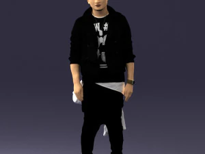 000541 Urban Streetwear Man Modern Casual Male Character 3D Model