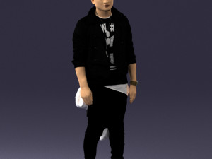 man n black dress 0205 3D Model