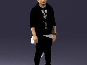 000541 Urban Streetwear Man Modern Casual Male Character 3D Model