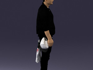 man n black dress 0205 3D Model