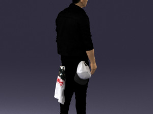 man n black dress 0205 3D Model