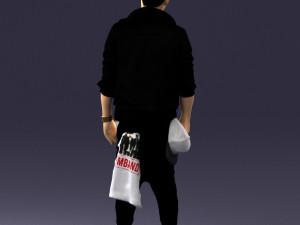 man n black dress 0205 3D Model