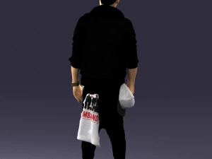 000541 Urban Streetwear Man Modern Casual Male Character 3D Model