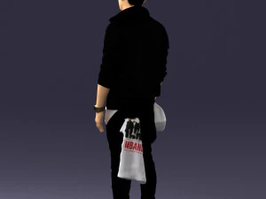 000541 Urban Streetwear Man Modern Casual Male Character 3D Model