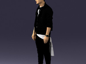 man n black dress 0205 3D Model