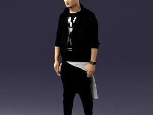 man n black dress 0205 3D Model