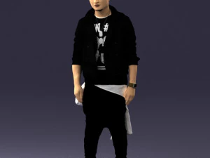 000541 Urban Streetwear Man Modern Casual Male Character 3D Model