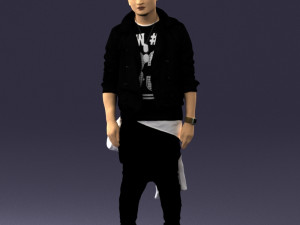 man n black dress 0205 3D Model