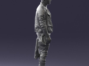 man n black dress 0205 3D Model