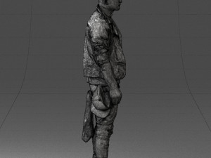 man n black dress 0205 3D Model
