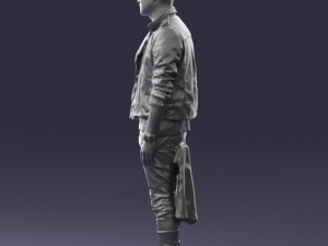 man in black dress 0205 3d print ready 3D प्रिंट मॉडल