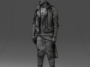 man in black dress 0205 3d print ready 3D प्रिंट मॉडल