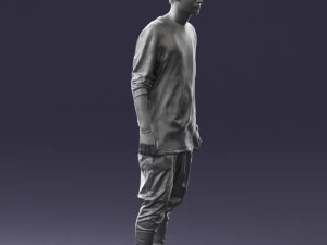 000542 Young Street Style Man with Tattoos Urban Male Character 3D Model